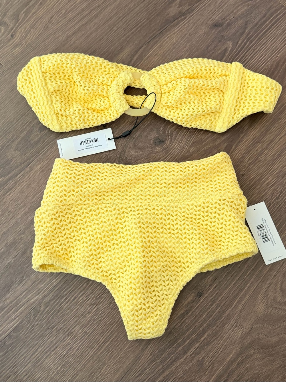 Montce Yellow Crochet Bikini Bottom
